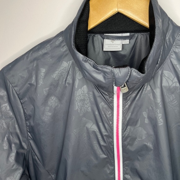 Windbreaker – Charcoal Gray with Pink Trim - Picture 8 of 15